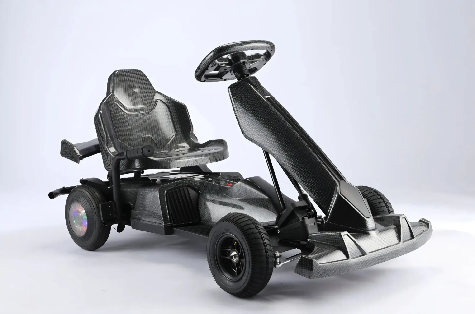 Adjustable Length 4 Wheel Electric Go Cart for Kids 36V Fast Go Kart