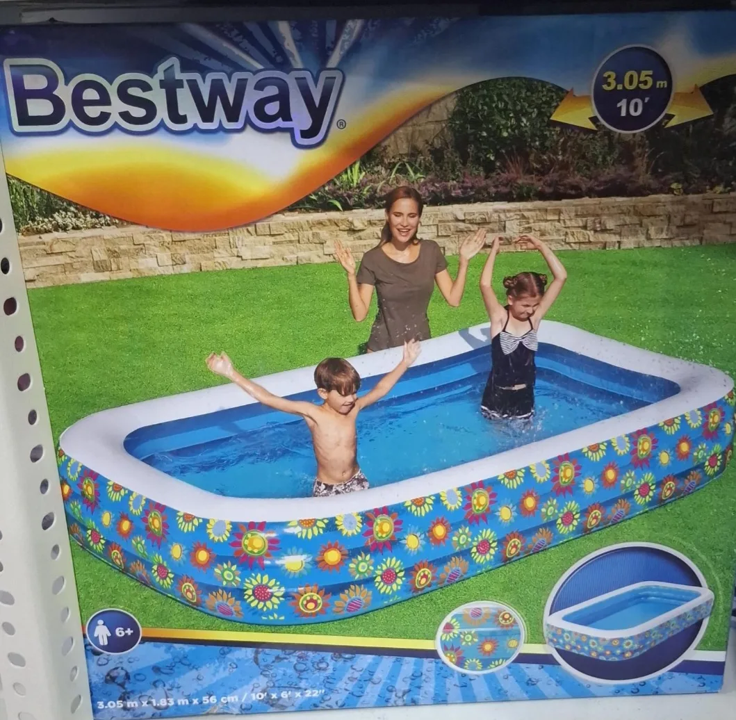 Bestway Happy Flora 3.05 m×1.83m×56cm Inflatable Family Pool